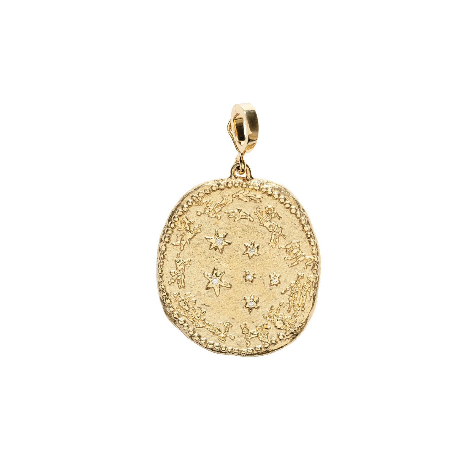 Azlee Large Zodiac Wheel Coin Charm - Charms & Pendants - Broken English Jewelry
