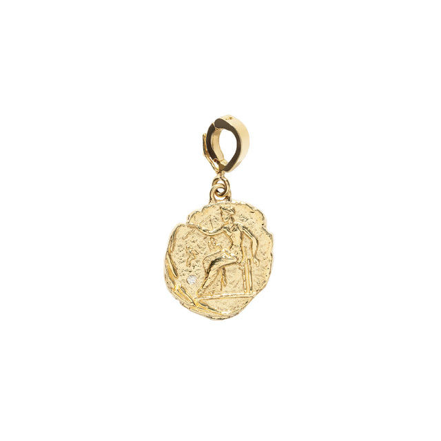Azlee Small Aphrodite Diamond Charm - Charms & Pendants - Broken English Jewelry front view
