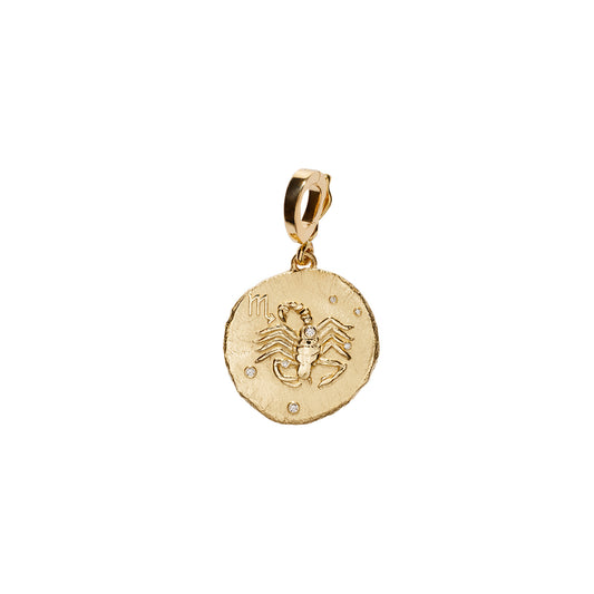 Zodiac Small Coin Charm - Scorpio - Main Img