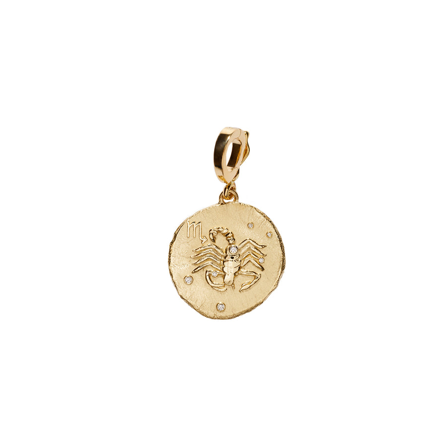 Azlee Zodiac Small Coin Charm - Scorpio front view