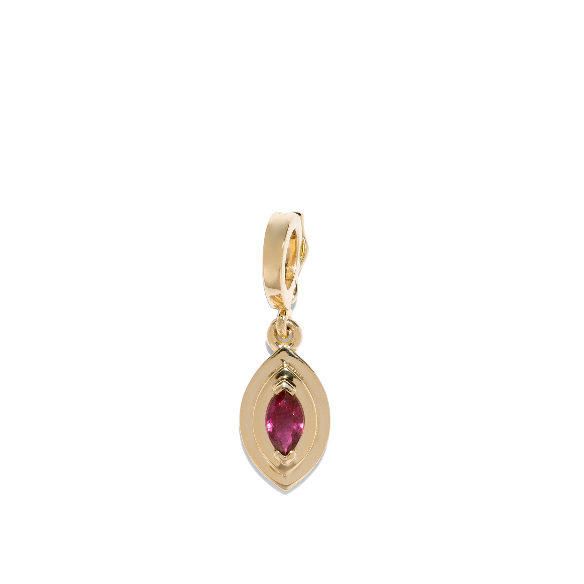 African Ruby Marquise Charm