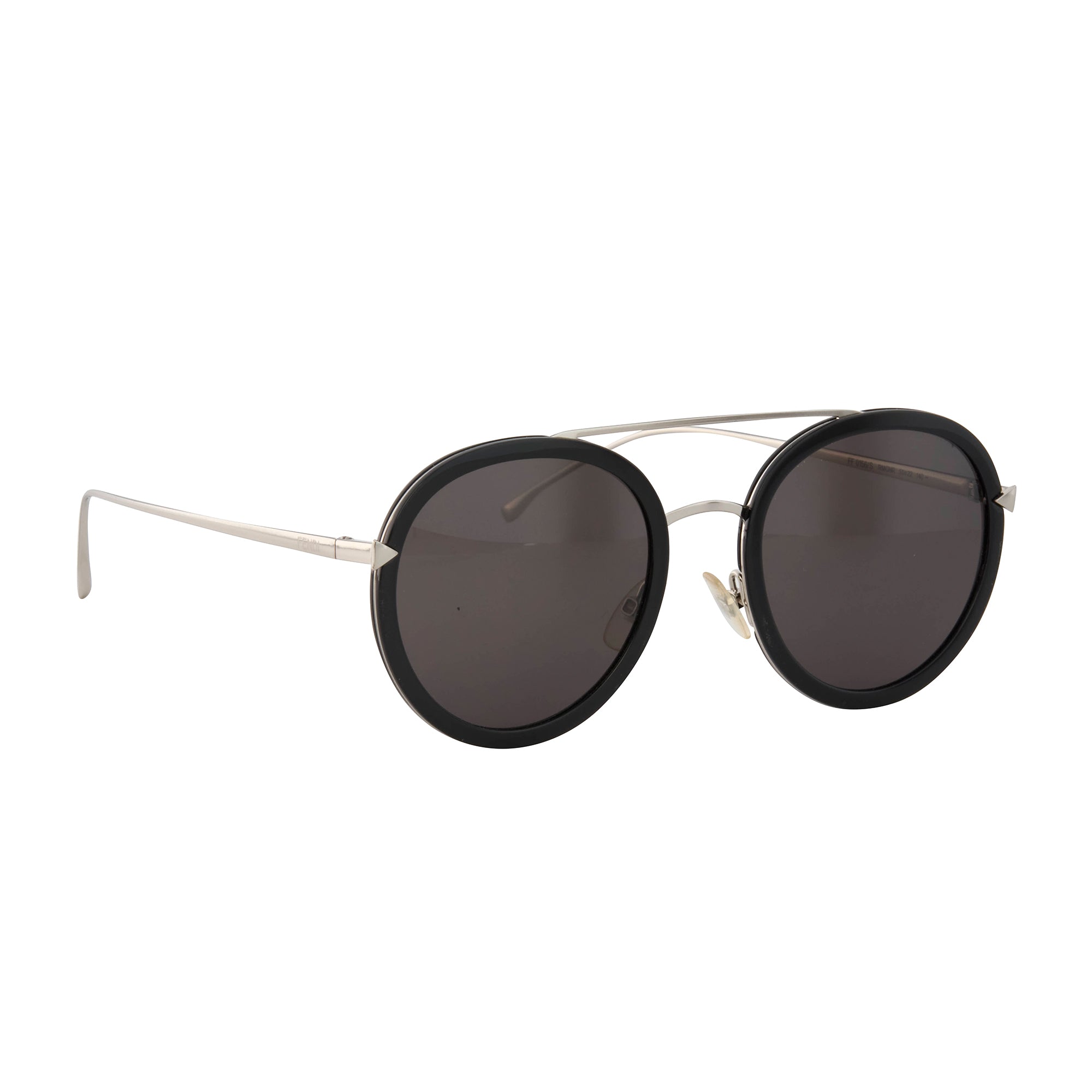 Cynthia Benjamin - Silver and Black Acetate Fendi Sunglasses