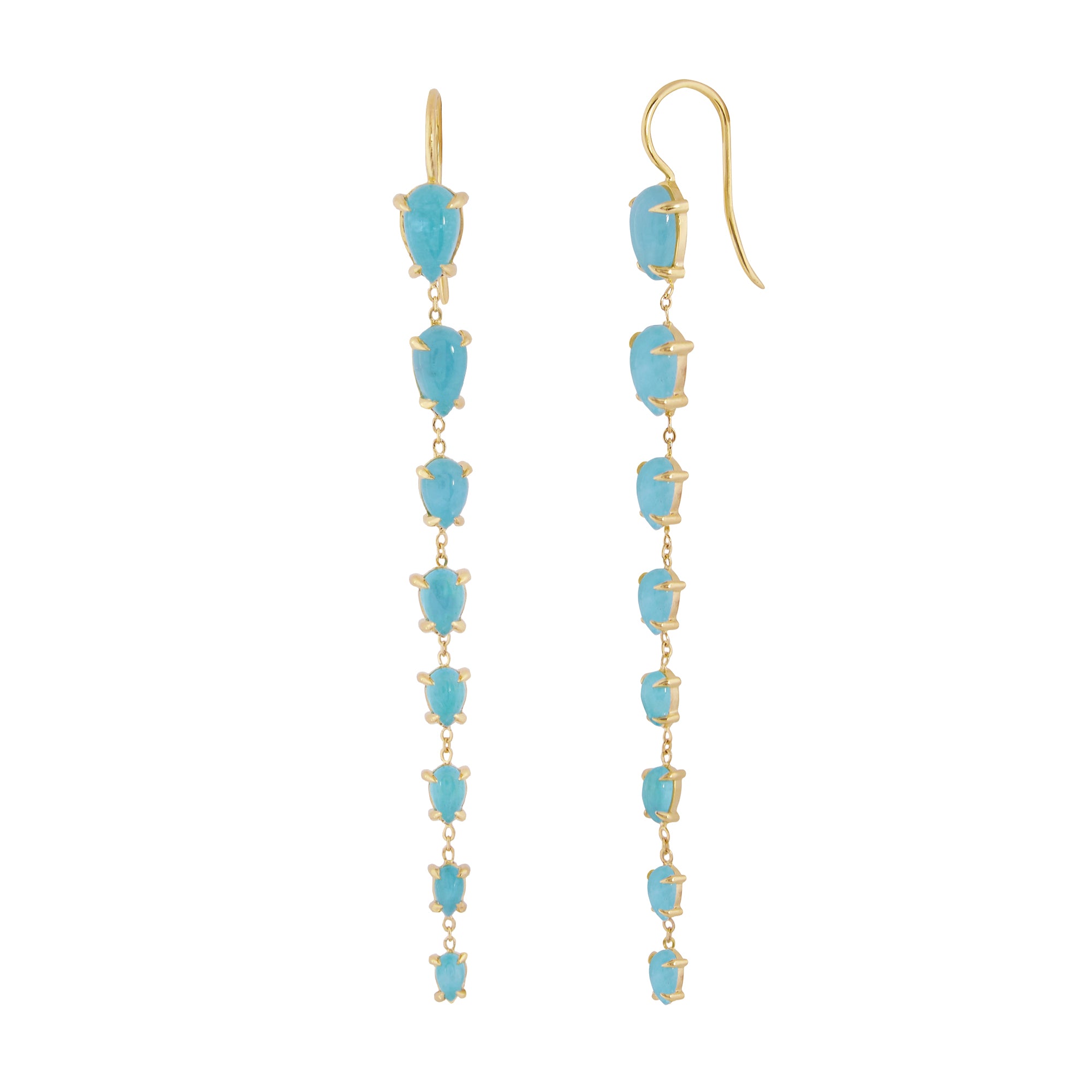 Teardrop Earrings - Cabochon Paraiba