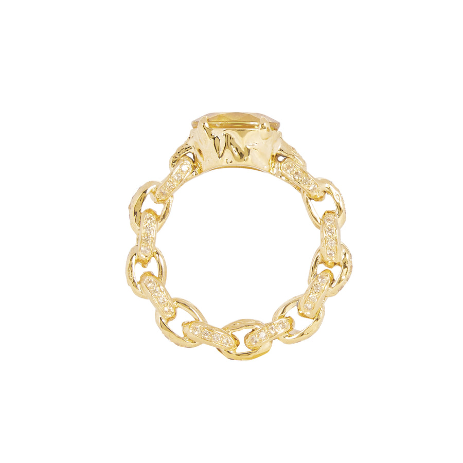 Lemon Chain Ring - Yellow Sapphire