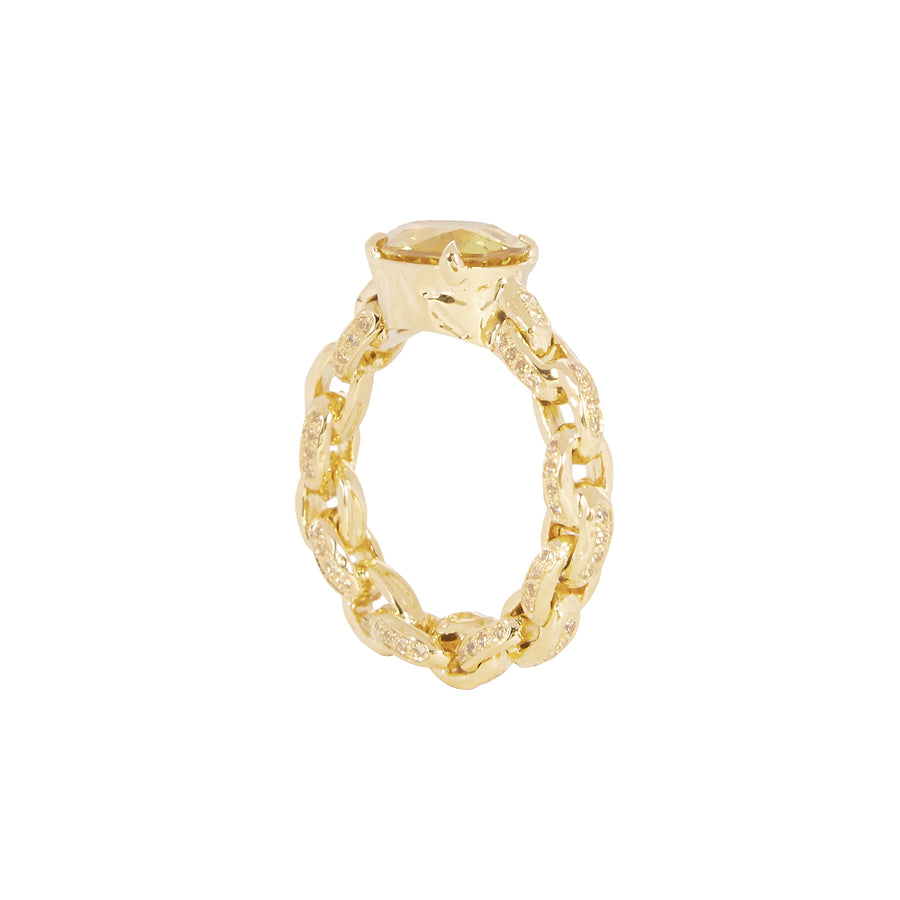 Lemon Chain Ring - Yellow Sapphire