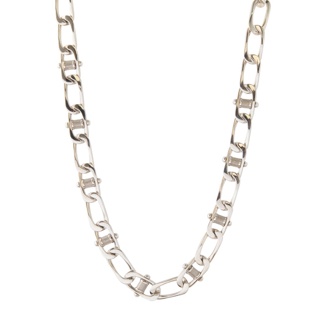 Pierced Curb Chain Necklace