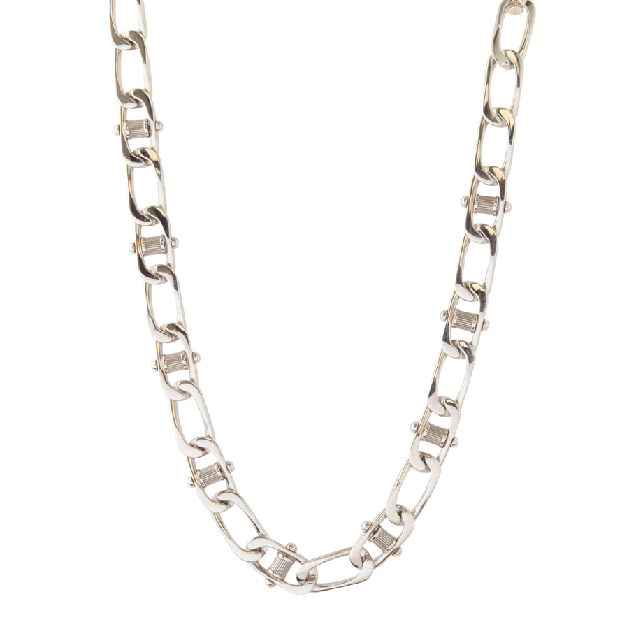 Pierced Curb Chain Necklace