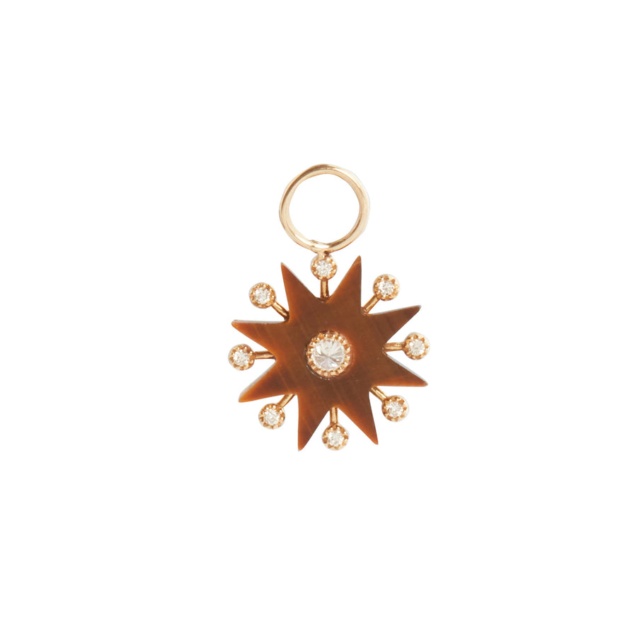 Colette Tigers Eye Star Charm - Charms & Pendants - Broken English Jewelry front view