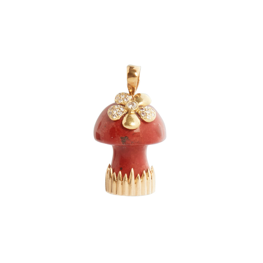 Colette Tiger's Eye Mushroom Charm - Charms & Pendants - Broken English Jewelry