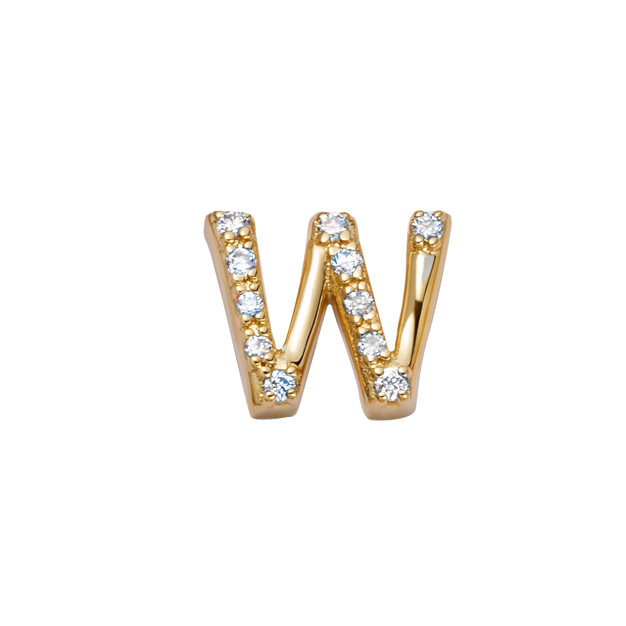 Loquet - Diamond Letter W Charm
