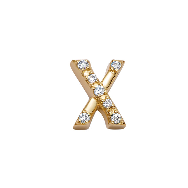 Loquet - Diamond Letter X Charm