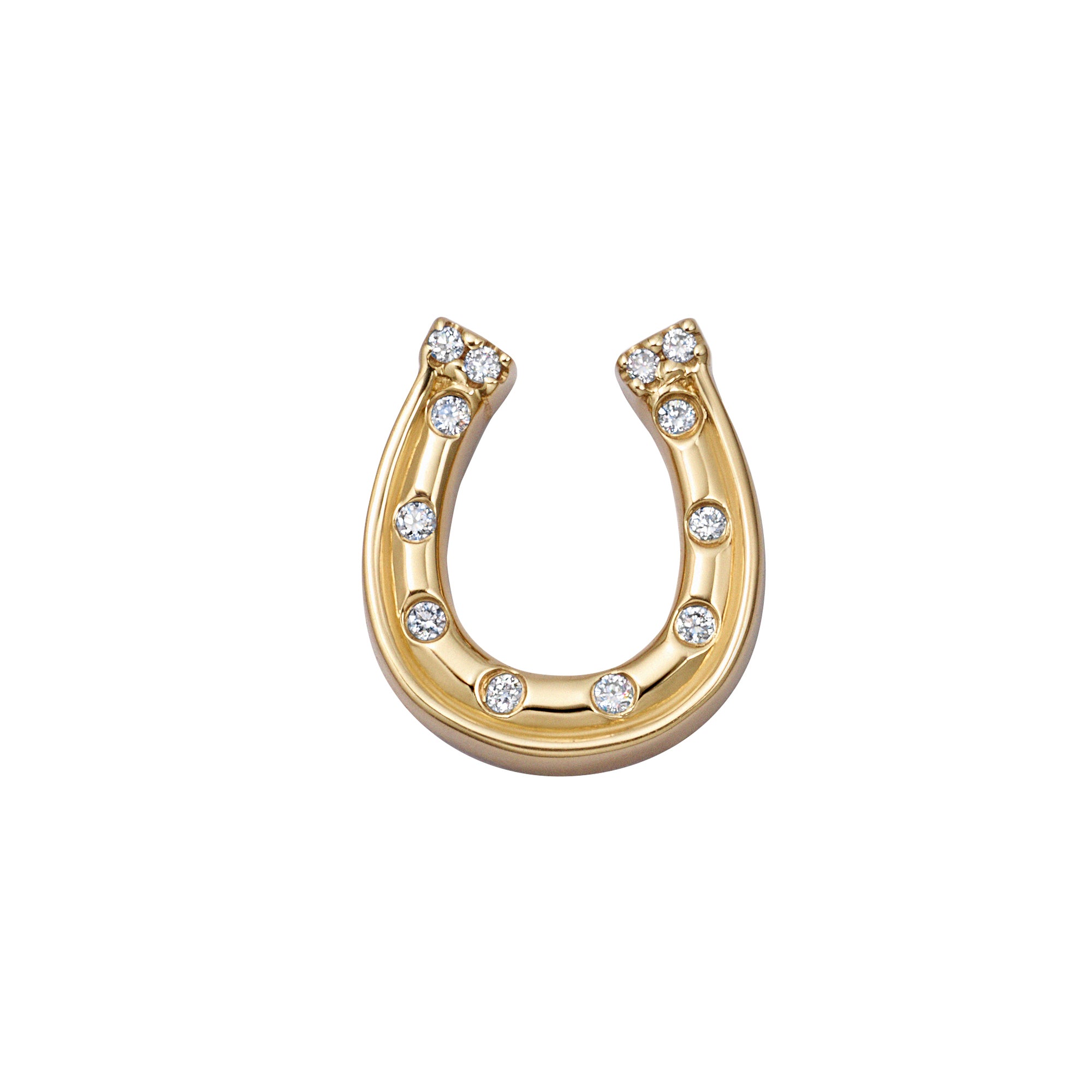 Diamond Lucky Horseshoe Charm