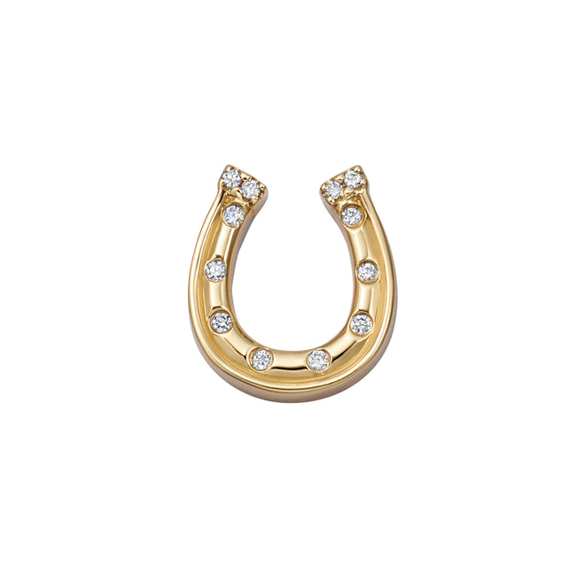 Diamond Lucky Horseshoe Charm