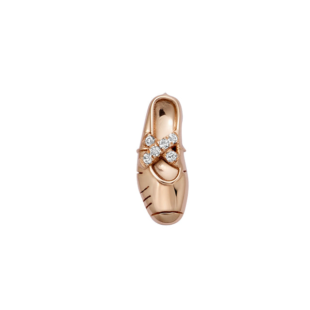 Loquet - Round Diamond Ballet Shoe Charm