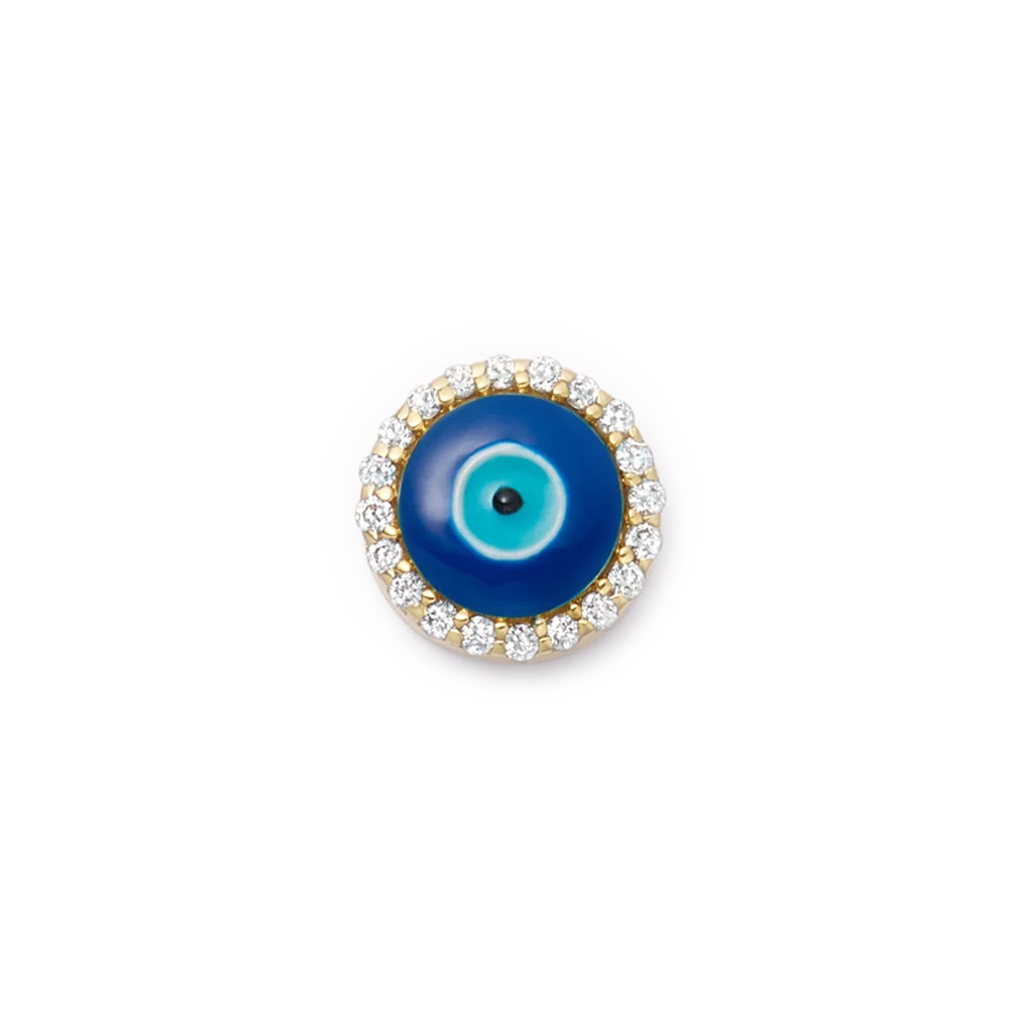 Round Diamond Pave Evil Eye Charm