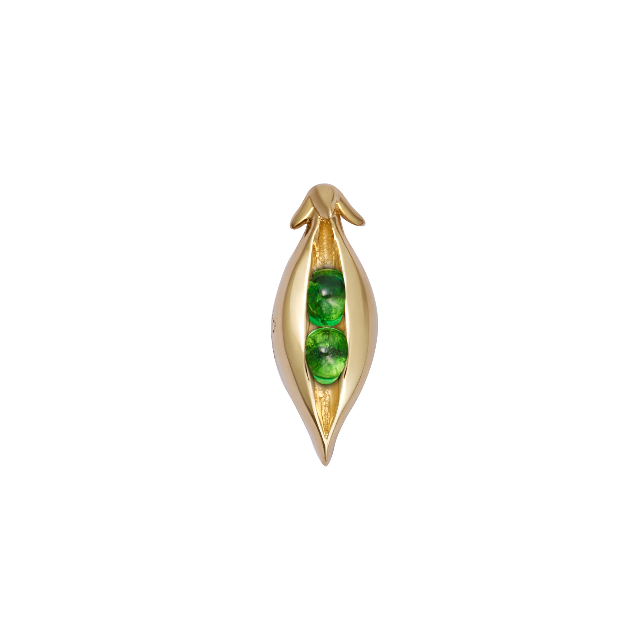 Loquet - Cabochon Tsavorite Peas in a Pod Charm