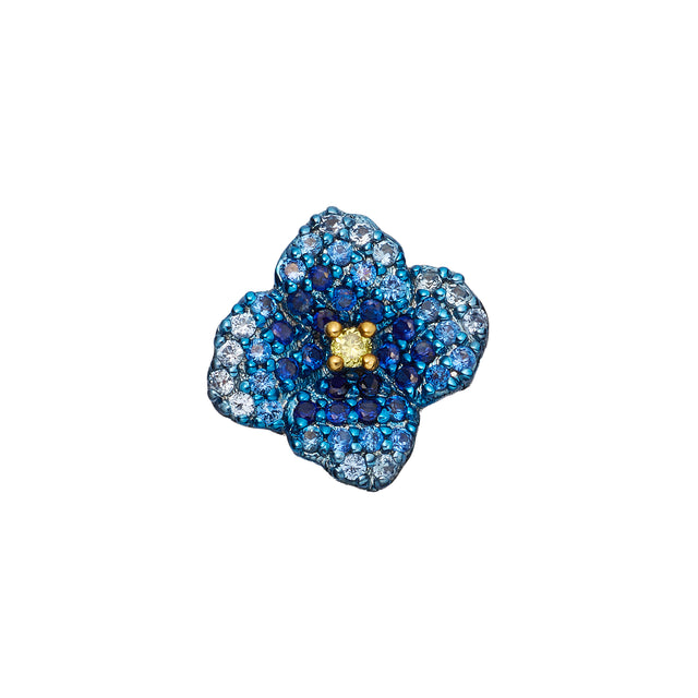 Blue Sapphire Poppy Charm