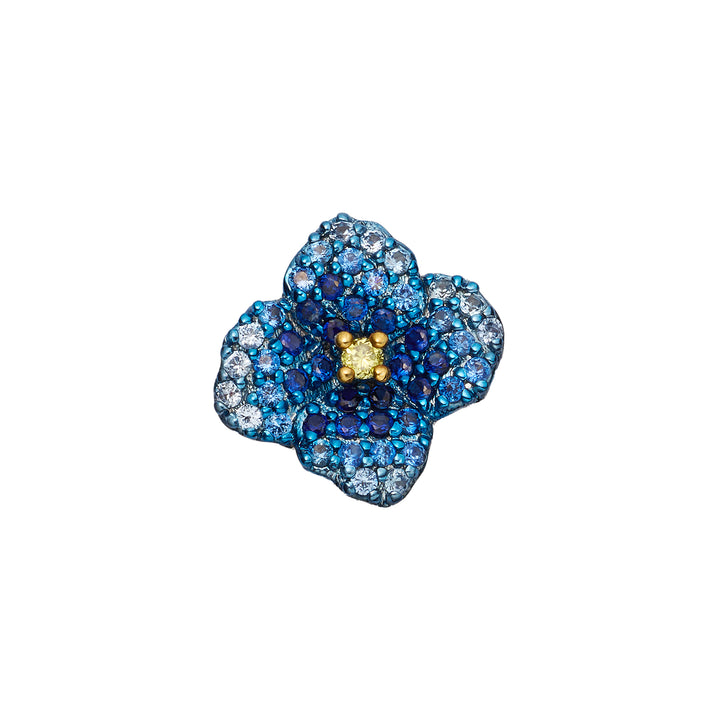 Blue Sapphire Poppy Charm
