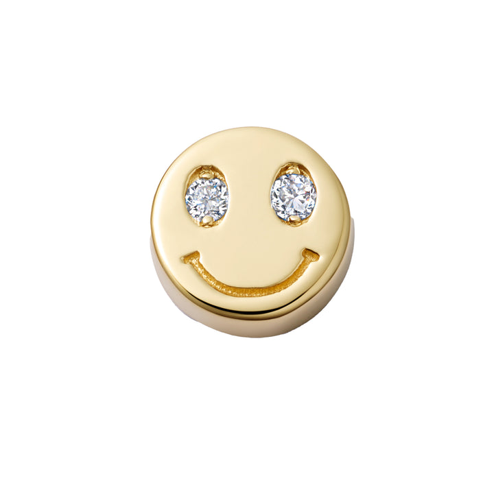 Diamond Happy Face Charm