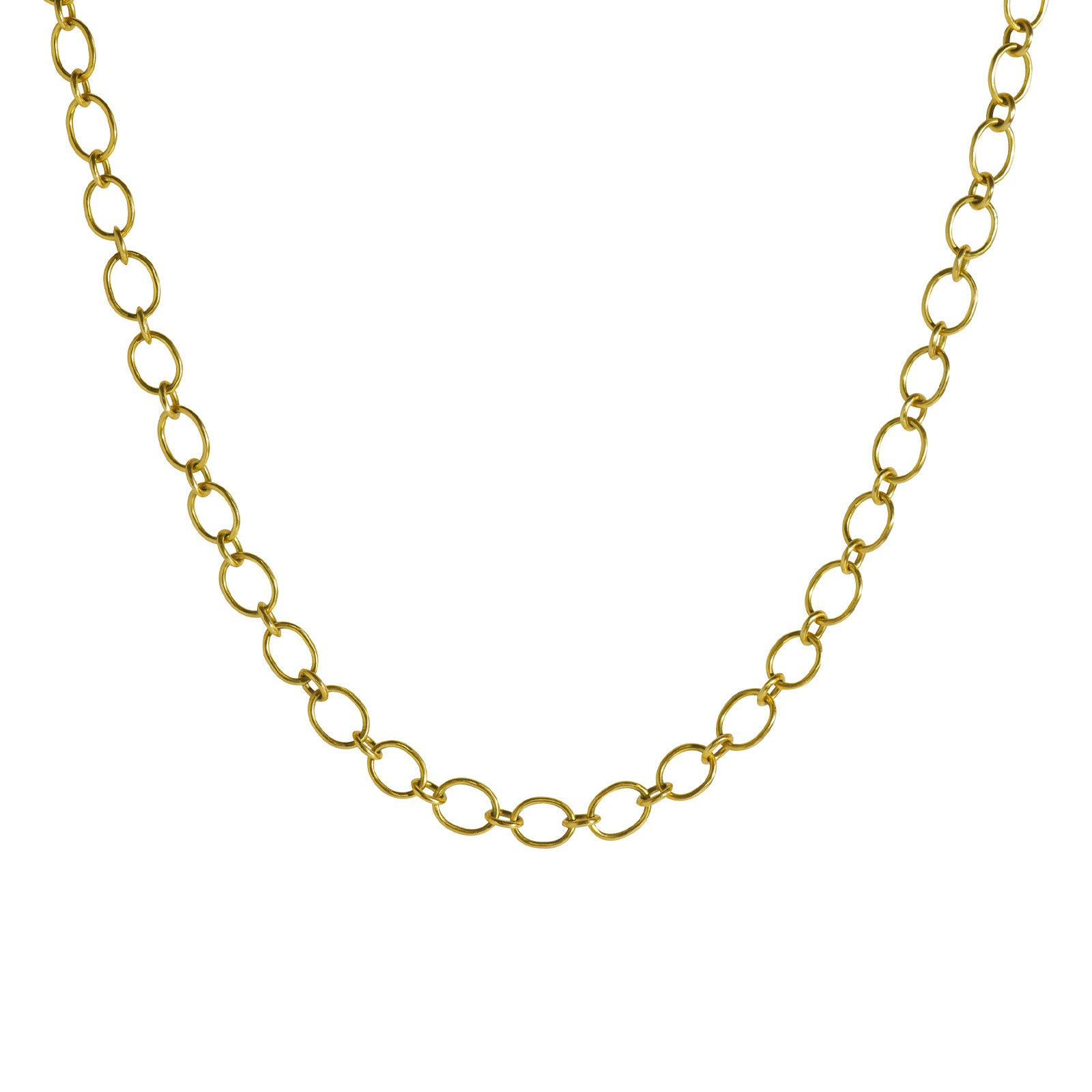 Christina Alexiou Oval Chain Necklace - Necklaces - Broken English Jewelry detail