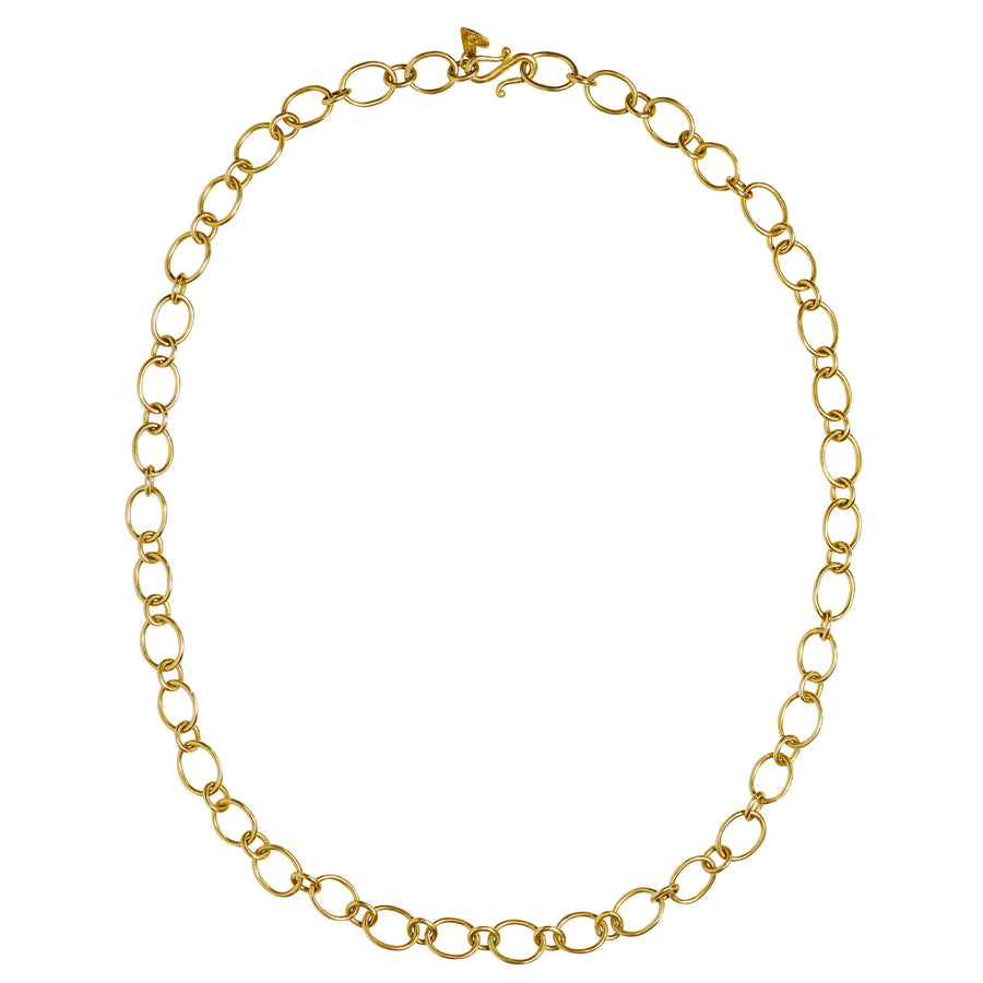 Christina Alexiou Oval Chain Necklace - Necklaces - Broken English Jewelry top view