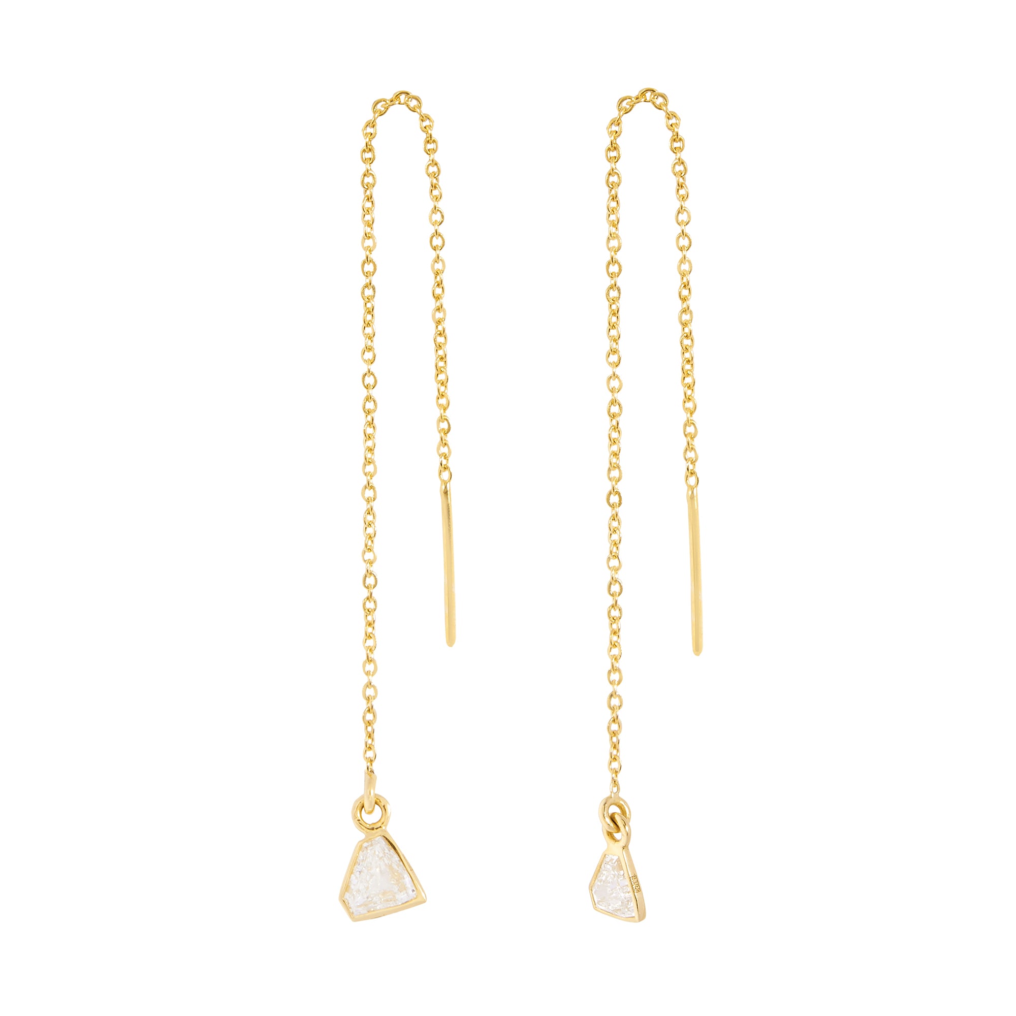 Single II Earrings - Baguette Diamond