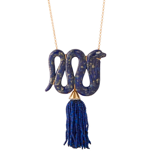 Egypt Snake Necklace - Lapis