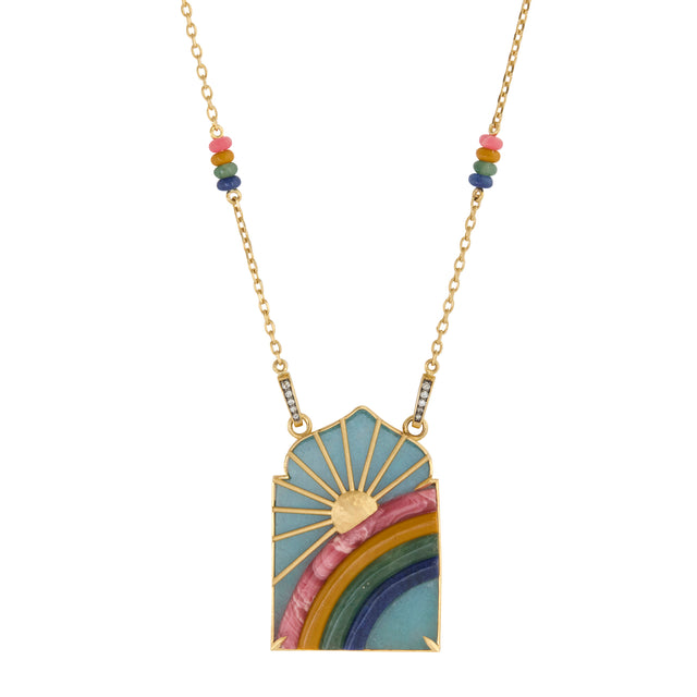 Triolite Rainbow Pendant Necklace