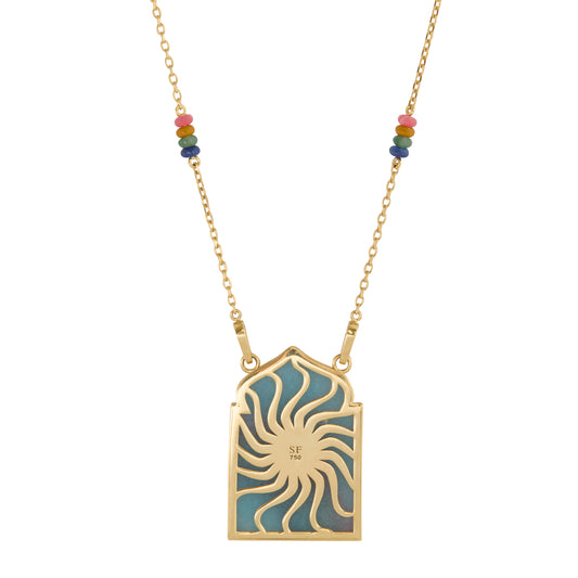 Triolite Rainbow Pendant Necklace