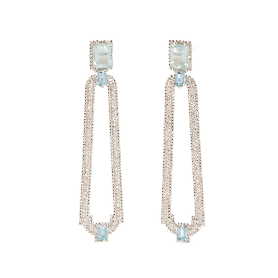 Carla Amorim Angelina Drop Earrings - Earrings - Broken English Jewelry front and angled view