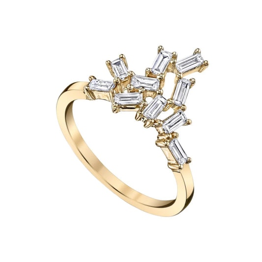 Baguette Knuckle Ring - Yellow Gold - Main Img
