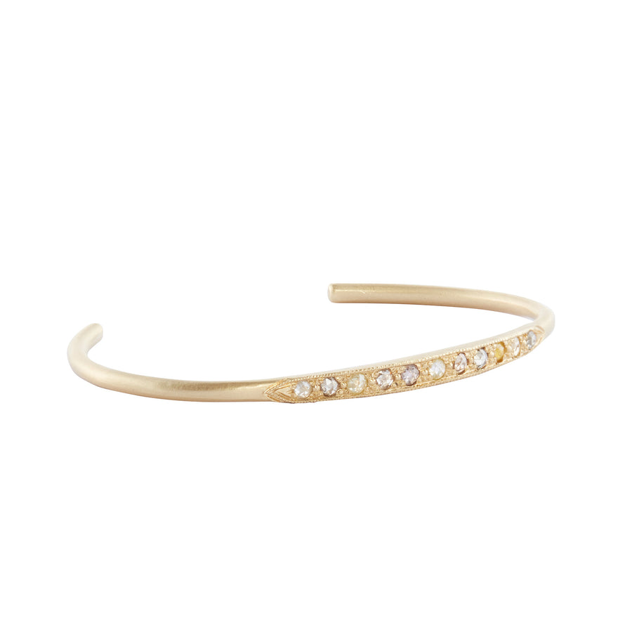 Brooke Gregson Mixed Rosecut Diamond Empire Cuff - Bracelets - Broken English Jewelry side view