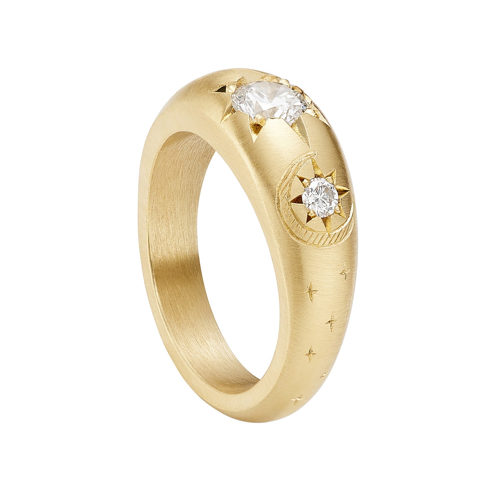 Cece Crescent Moon Ring - Rings - Broken English Jewelry side view