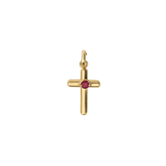 Ruby Cross Pendant