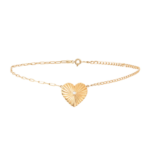 Diamond Heart Reliquary Necklace