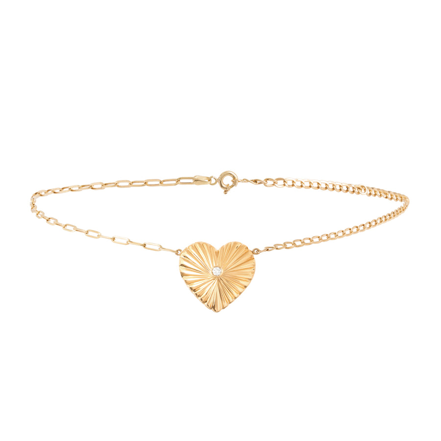 Diamond Heart Reliquary Necklace