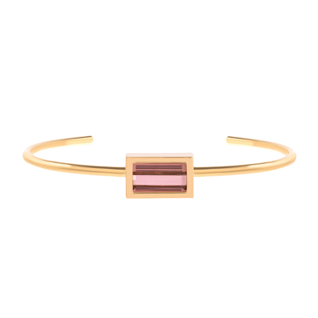 Pink Tourmaline Cube Bracelet