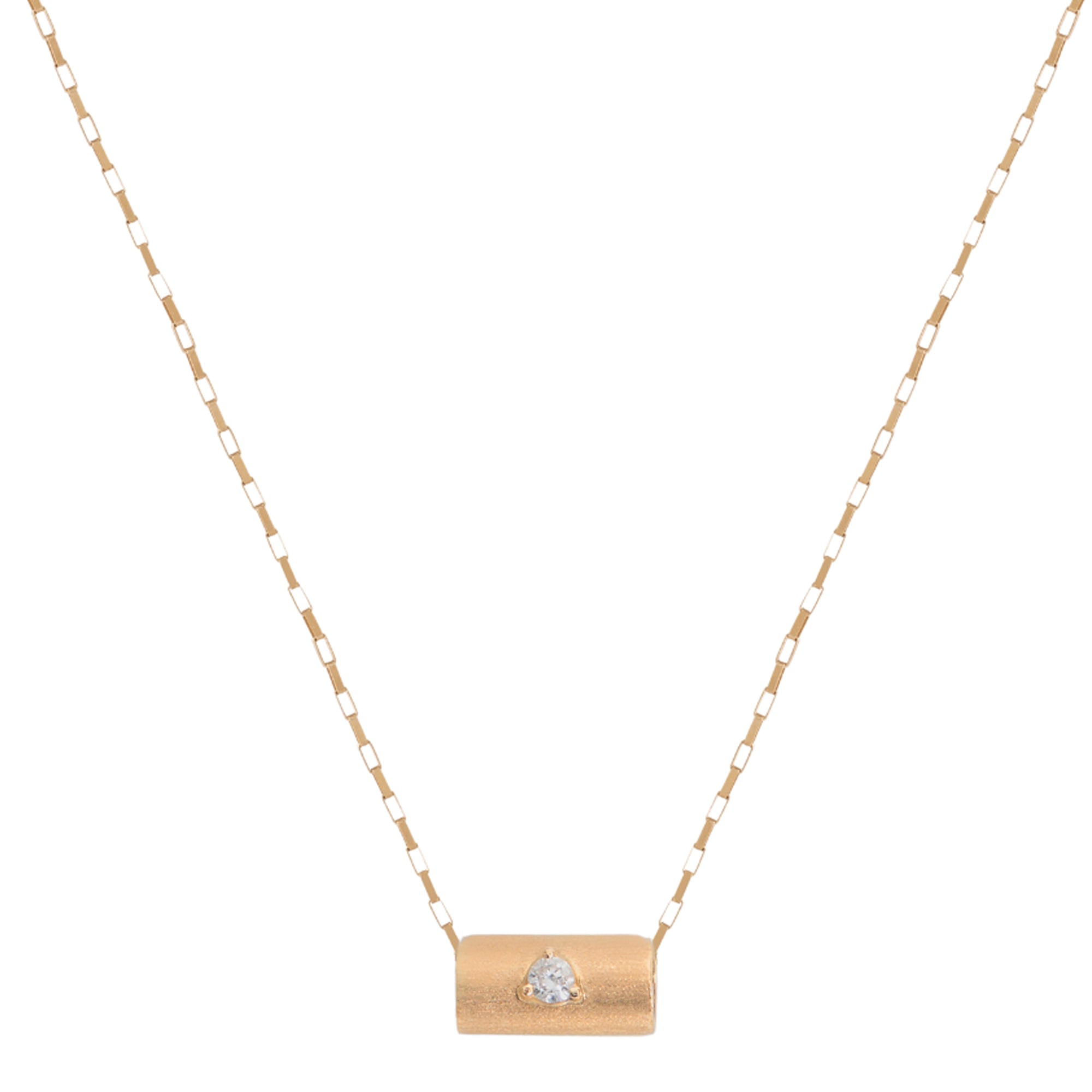 Round Diamond Barrel Pendant