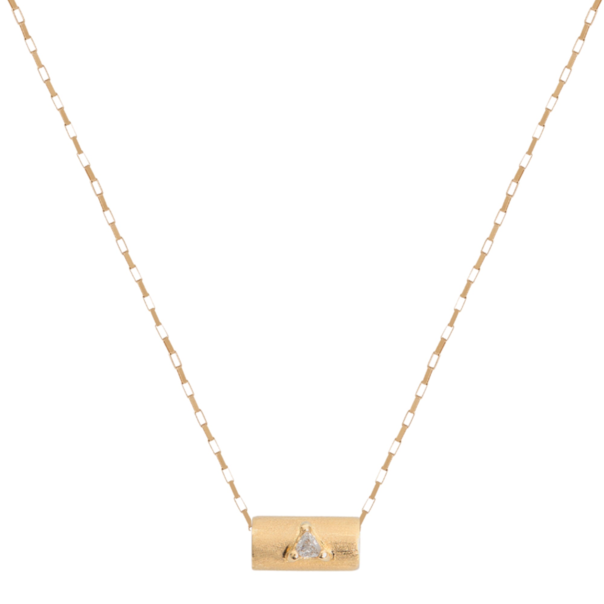 Triangular Diamond Barrel Pendant