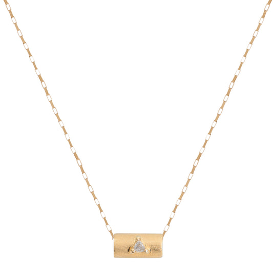 Triangular Diamond Barrel Pendant