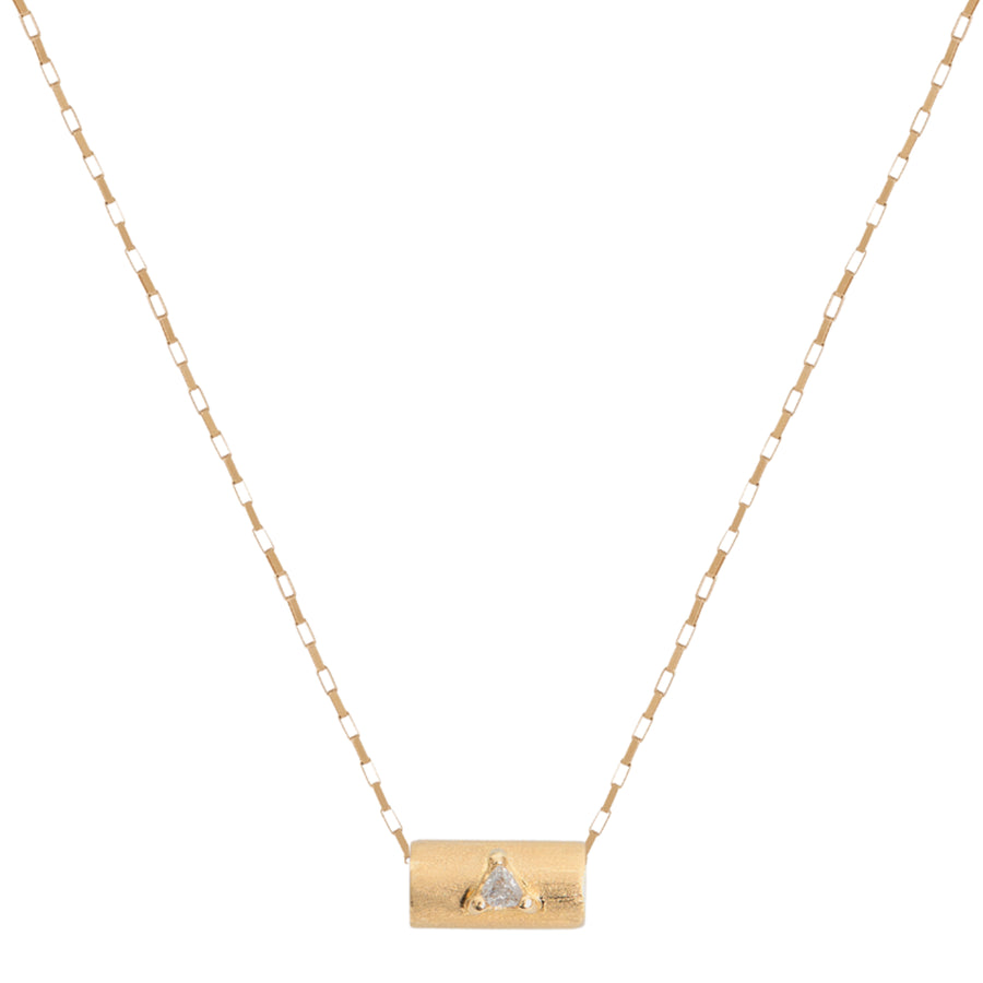 Triangular Diamond Barrel Pendant