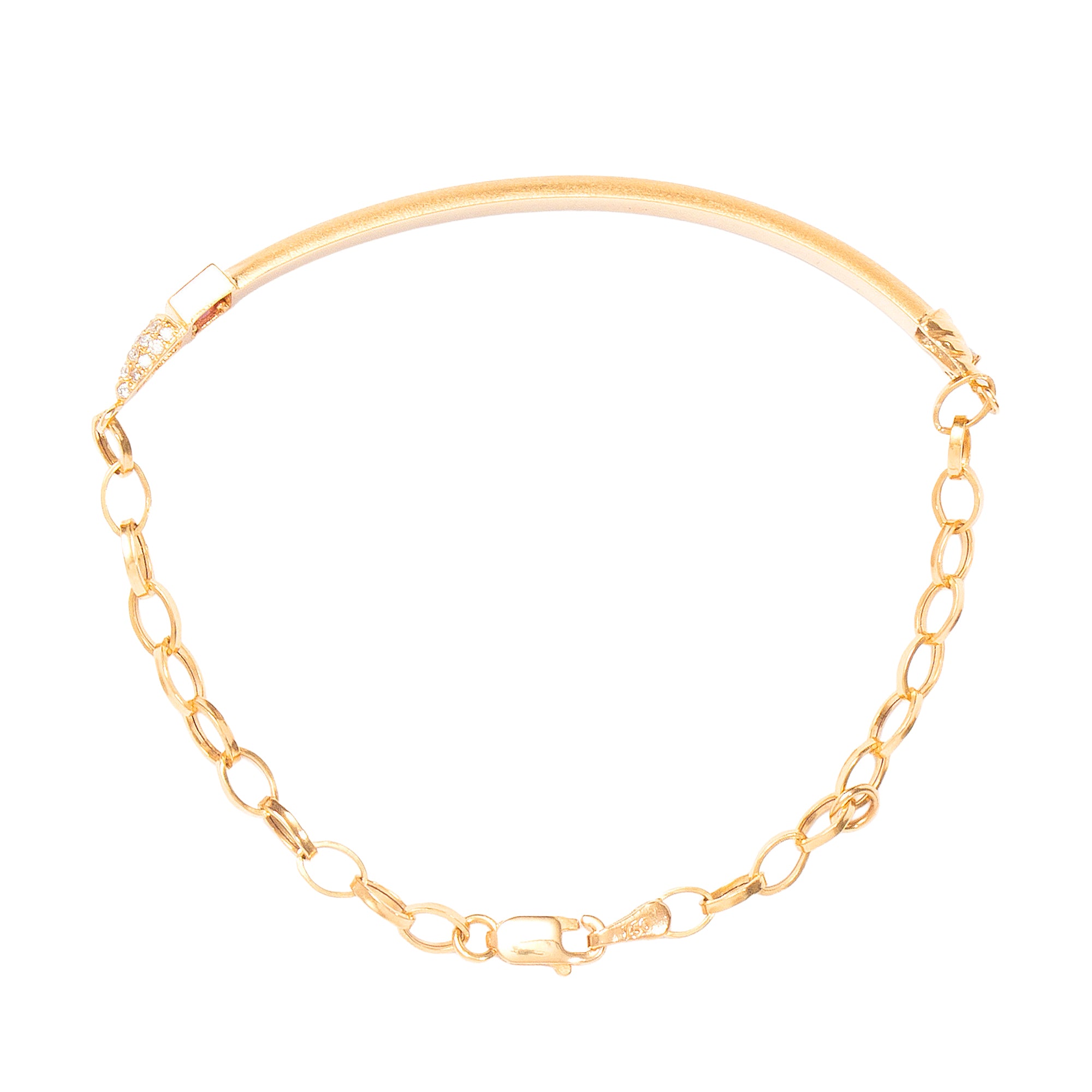 Diamond and Ruby Half Hoop Sienna Bracelet