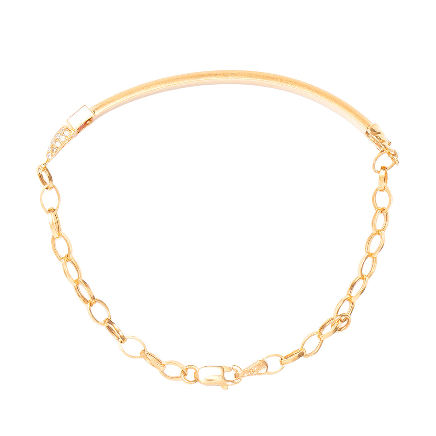 Diamond and Ruby Half Hoop Sienna Bracelet