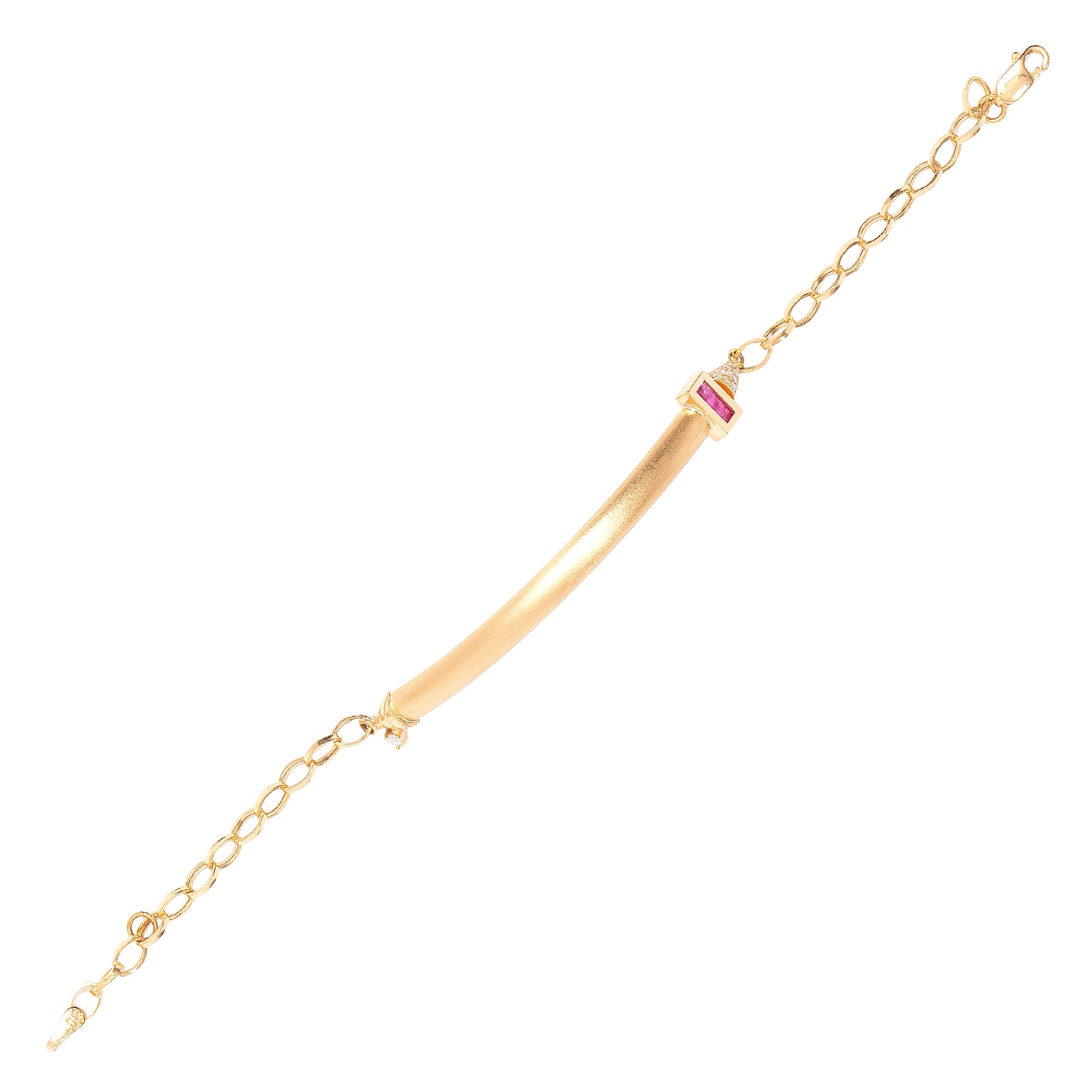 Diamond and Ruby Half Hoop Sienna Bracelet