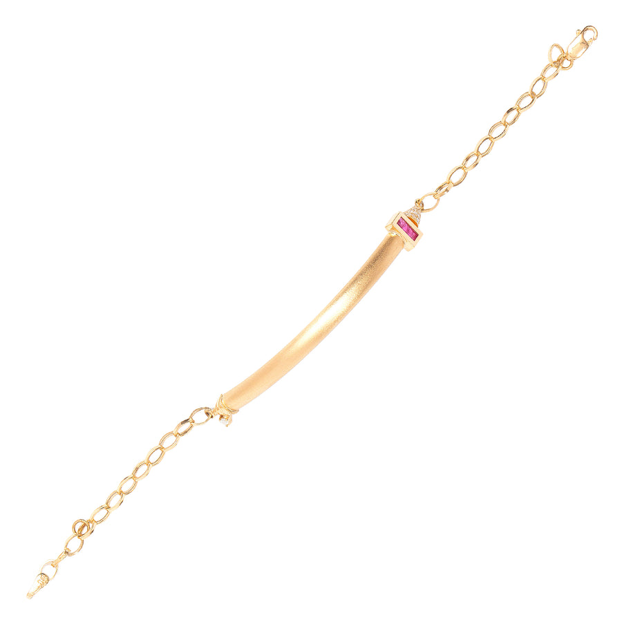 Diamond and Ruby Half Hoop Sienna Bracelet