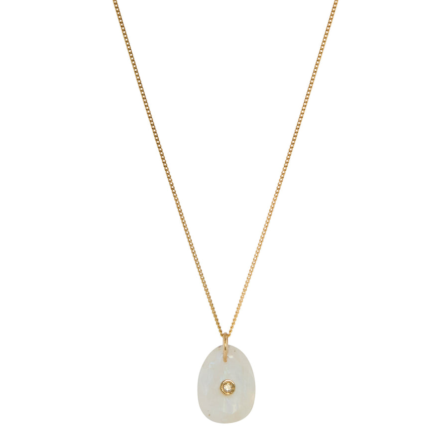 Pascale Monvoisin Orso Necklace - Moonstone and Diamond - Necklaces - Broken English Jewelry