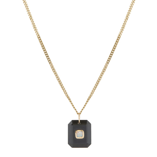 Black Onyx and Opal Anton N°2 Necklace - Main Img