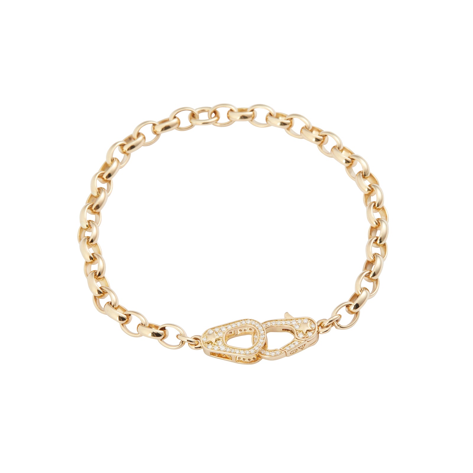 Foundrae Sister Hook Heavy Belcher Bracelet top view