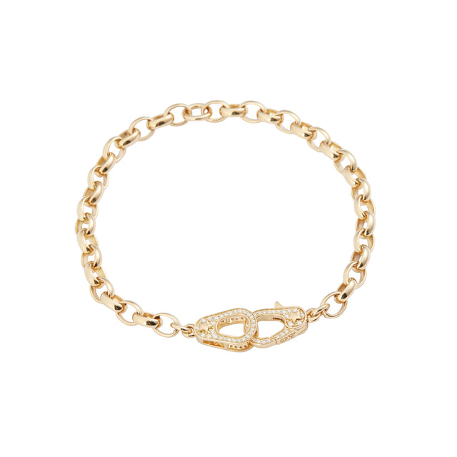 Foundrae Sister Hook Heavy Belcher Bracelet top view