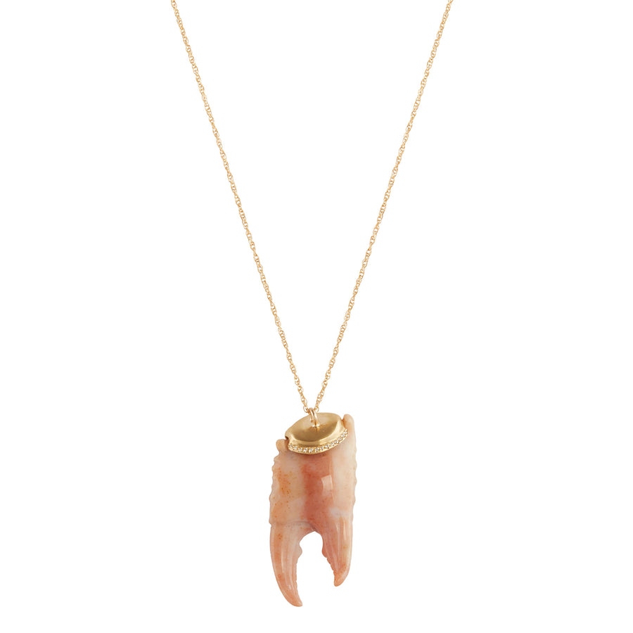 Annette Ferdinandsen Crab Claw Pendant Necklace - Necklaces - Broken English Jewelry, front view
